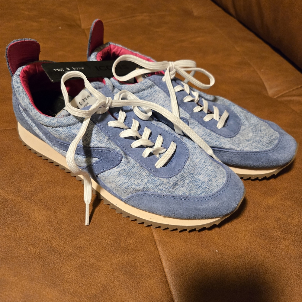 rag & bone Retro Runner Blue and Pink Athletic Shoes
